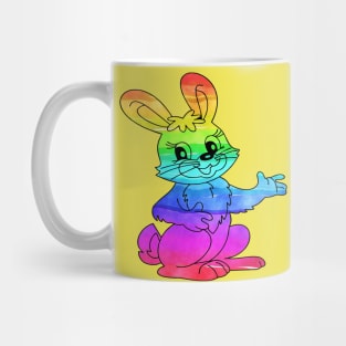 Funny Rainbow Bunny Mug